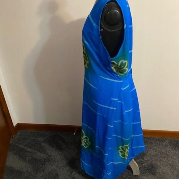 Nancy-k Blue, Green sleeveless dress, size 1X - Picture 2 of 5